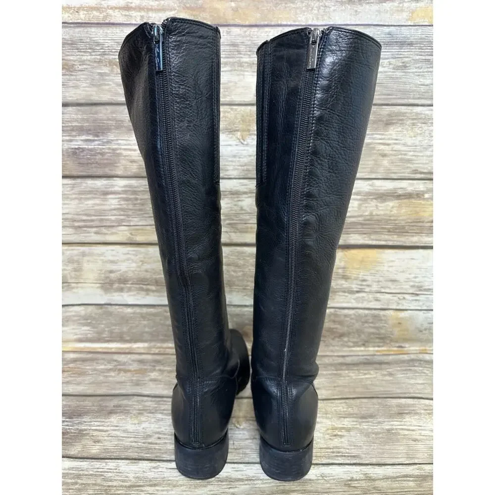KENNETH COLE Exclusive THINK UR TOUGH Black Leather Boots 8.5
